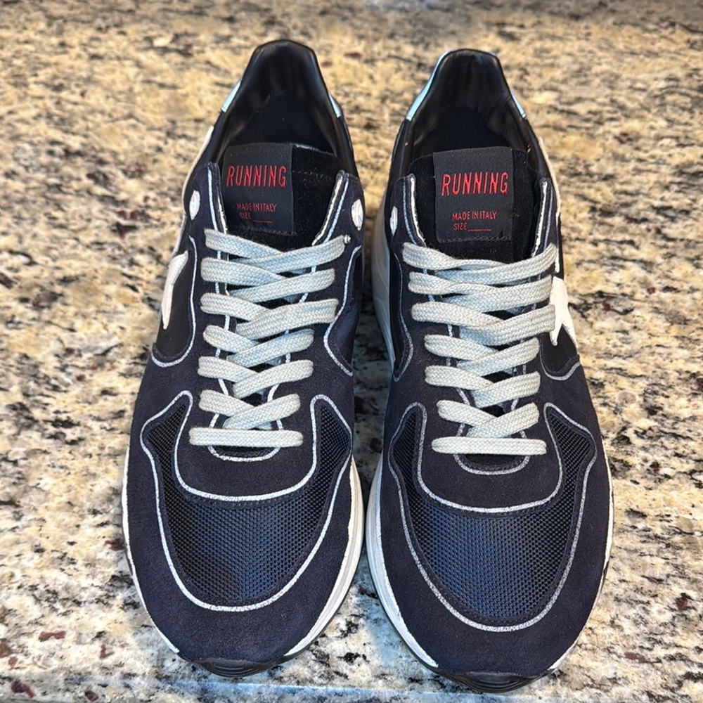 Golden Goose Black and White Athletic Shoes Sporty Design